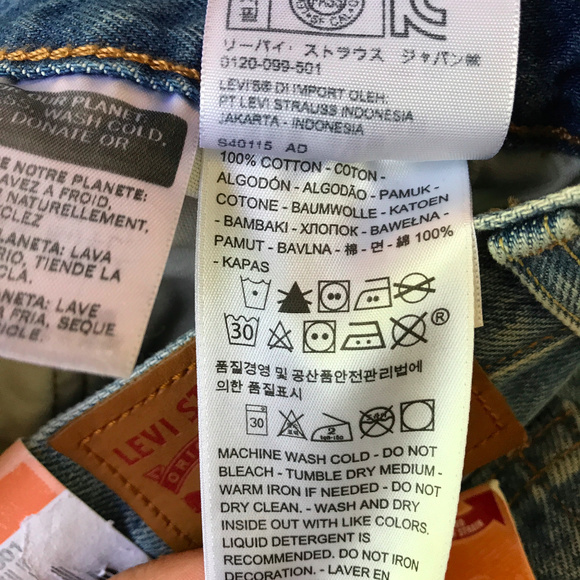 Levi's 501 Distressed Cutoff Denim Shorts - Picture 5 of 8